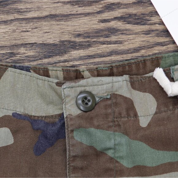 Urban Renewal Womens Upcycle Baggy Military Canvas Pants Green Camo M - Picture 4 of 9